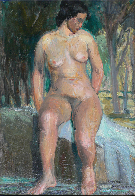 Village Antiques David Arnold Burnand Seated Nude